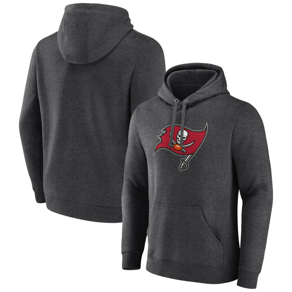 Tampa Bay Buccaneers Primary Logo Fitted Pullover Hoodie - Charcoal on sale