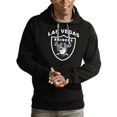 Las Vegas Raiders Antigua Team Victory Pullover Hoodie - Black for sale
