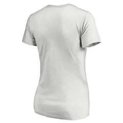 Los Angeles Angels Women's Floral Arched Logo V-Neck T-Shirt - White
