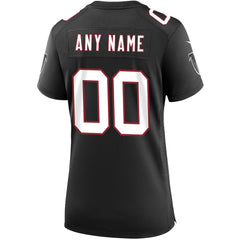 Atlanta Falcons Women's Throwback Custom Game Jersey - Black | Nike cheap