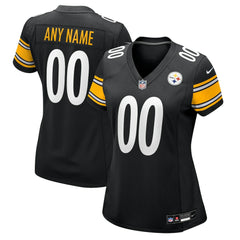 Pittsburgh Steelers Women's Custom Game Jersey - Black | Nike on sale