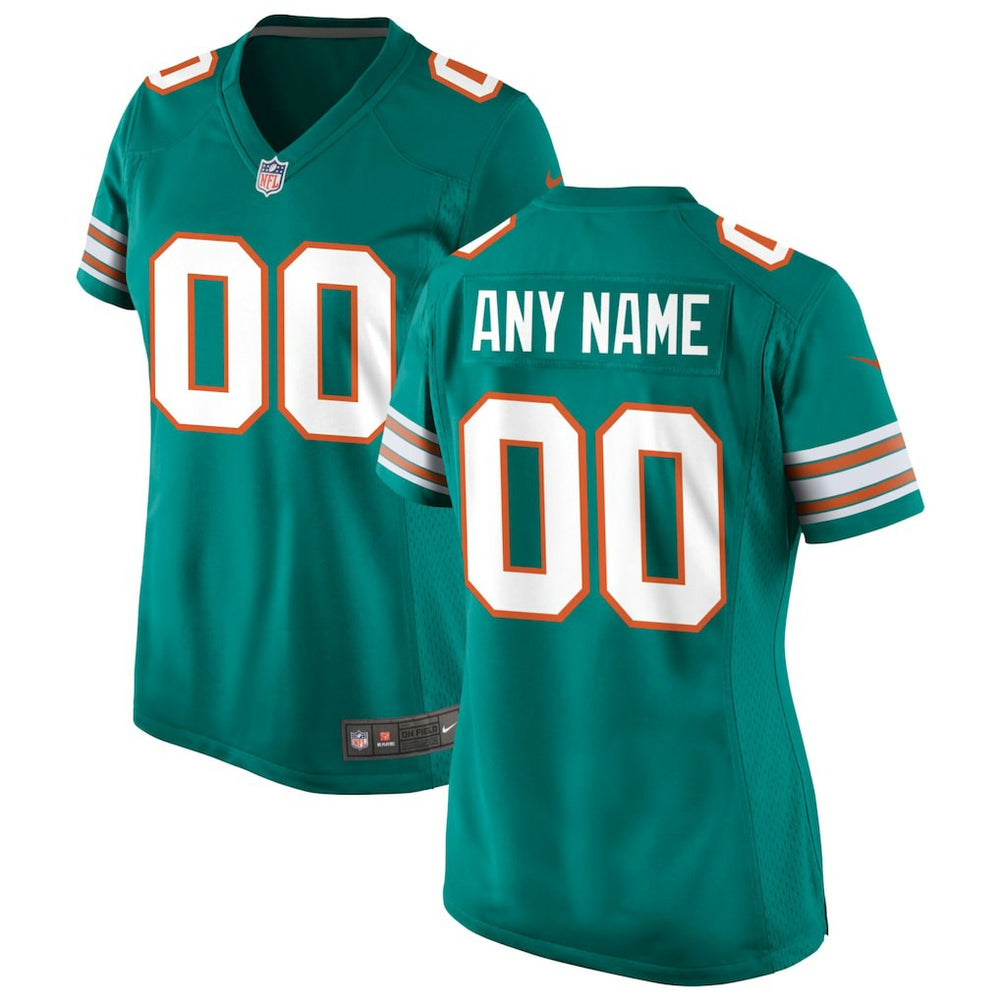Miami Dolphins Women's Alternate Custom Game Jersey - Aqua | Nike online