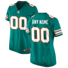 Miami Dolphins Women's Alternate Custom Game Jersey - Aqua | Nike online