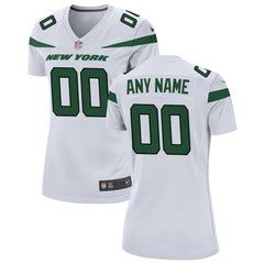 New York Jets Women's Custom Game Jersey - White | Nike for sale
