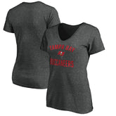 Tampa Bay Buccaneers Women's Victory Arch V-Neck T-Shirt - Heathered Gray sale