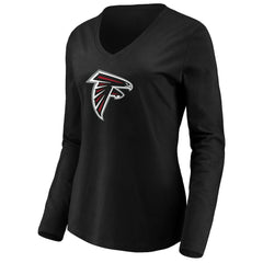 Atlanta Falcons Women's Primary Logo Long Sleeve T-Shirt - Black sale