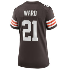 Denzel Ward Cleveland Browns Women's Player Game Jersey - Brown | Nike for sale
