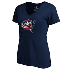 Zach Werenski Columbus Blue Jackets Women's Playmaker V-Neck T-Shirt Navy