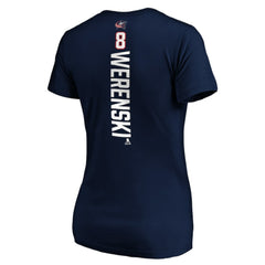 Zach Werenski Columbus Blue Jackets Women's Playmaker V-Neck T-Shirt Navy