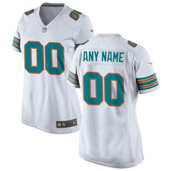 Miami Dolphins Women's Alternate Custom Game Jersey - White | Nike discount