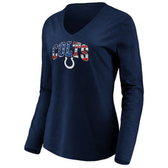 Indianapolis Colts Women's Banner Wave V-Neck Long Sleeve T-Shirt - Navy cheap