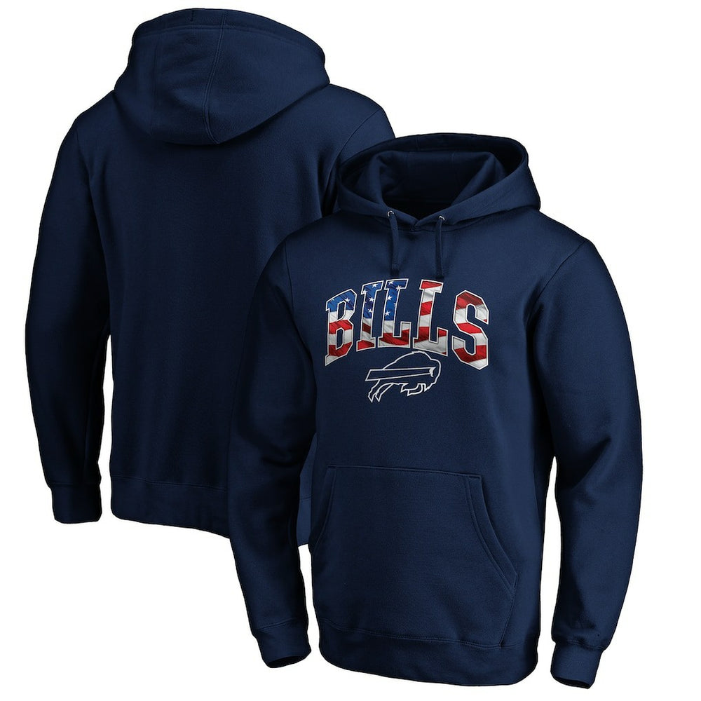 Buffalo Bills Banner Wave Fitted Pullover Hoodie - Navy outlet