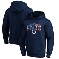 Indianapolis Colts Banner Wave Fitted Pullover Hoodie - Navy for sale