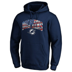 Miami Dolphins Banner Wave Fitted Pullover Hoodie - Navy cheap