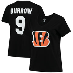 Joe Burrow Cincinnati Bengals Women's Plus Size Name & Number V-Neck T-Shirt - Black online