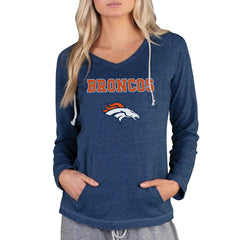 Denver Broncos Concepts Sport Women's Mainstream Tri-Blend Raglan Hoodie V-Neck Top - Navy online