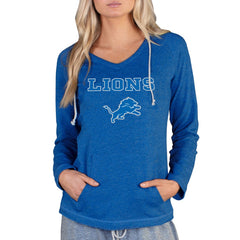 Detroit Lions Concepts Sport Women's Mainstream Tri-Blend Raglan Hoodie V-Neck Top - Blue cheap
