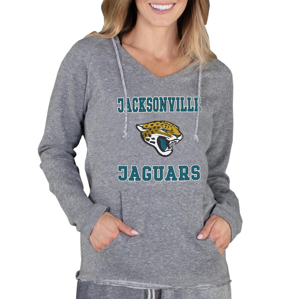 Jacksonville Jaguars Concepts Sport Women's Mainstream Tri-Blend Raglan Hoodie V-Neck Top - Gray cheap