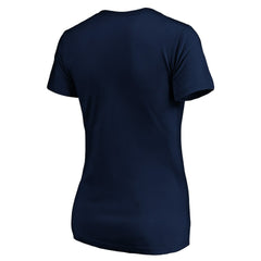 Golden State Warriors Women's Banner Wave V-Neck T-Shirt sale - Navy discount