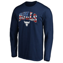 Chicago Bulls Banner Wave Long Sleeve T-Shirt sale - Navy shop