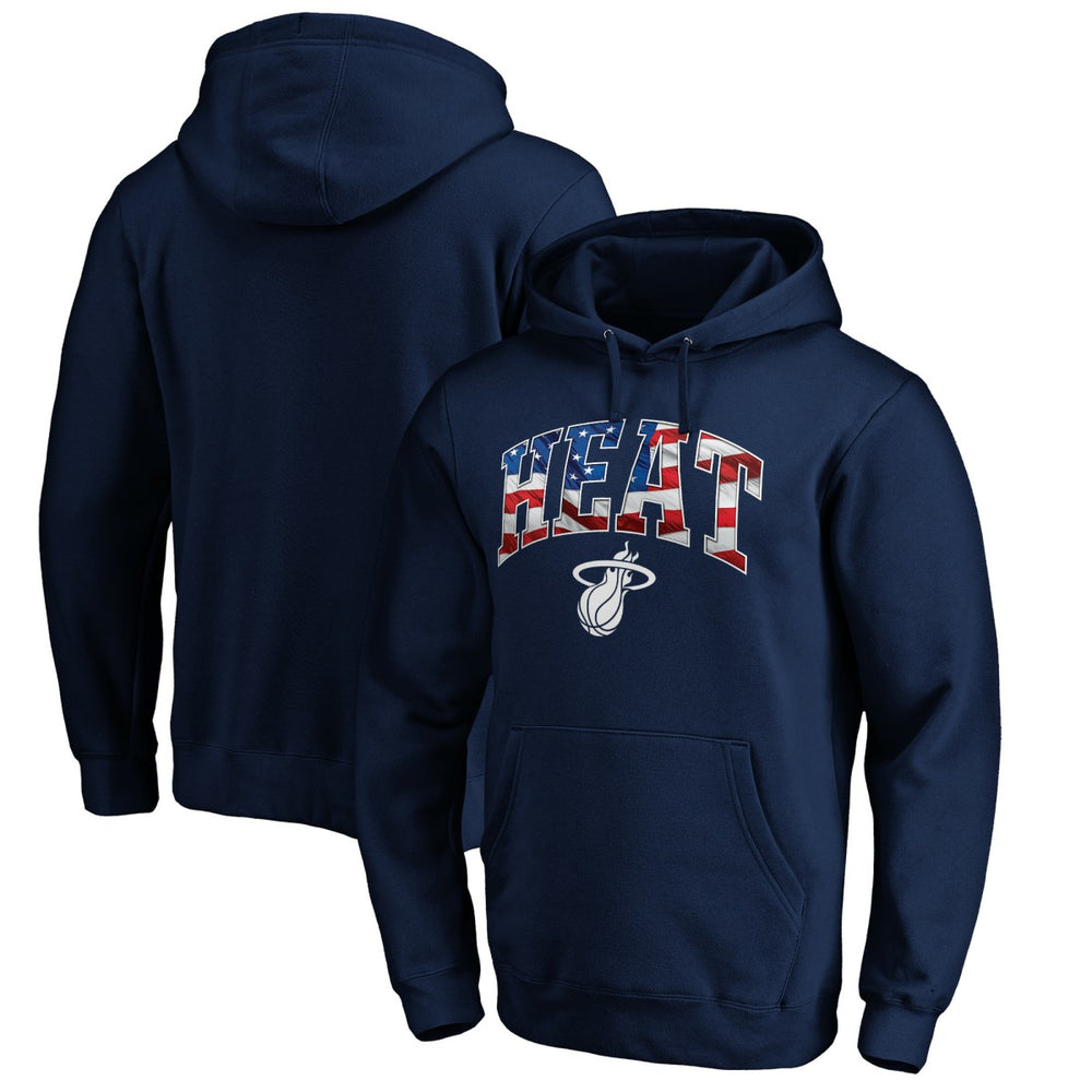 Miami Heat Banner Wave Pullover Hoodie - Navy on sale
