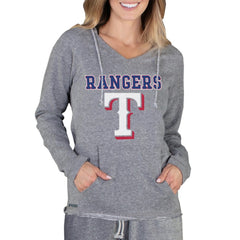 Texas Rangers Concepts Sport Women's Mainstream Terry Long Sleeve Hoodie Top - Gray