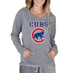 Chicago Cubs Concepts Sport Women's Mainstream Terry Long Sleeve Hoodie Top - Gray