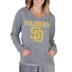 San Diego Padres Concepts Sport Women's Mainstream Terry Long Sleeve Hoodie Top - Gray