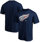 Detroit Red Wings Banner Wave Logo T-Shirt Navy