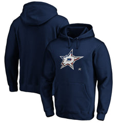 Dallas Stars Banner Wave Logo Pullover Hoodie Navy