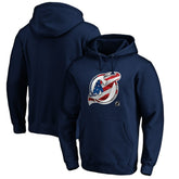 New Jersey Devils Banner Wave Logo Pullover Hoodie Navy