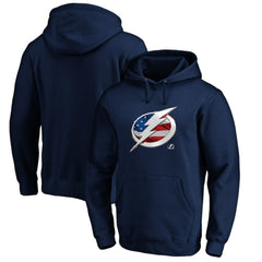 Tampa Bay Lightning Banner Wave Logo Pullover Hoodie Navy