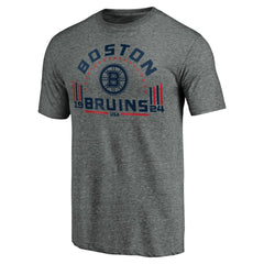 Boston Bruins Team Freedom Tri-Blend T-Shirt Heathered Gray