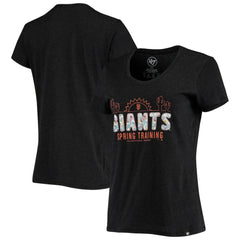 San Francisco Giants Women's Spring Training Floral Fill Club T-Shirt - Black | 47 brand