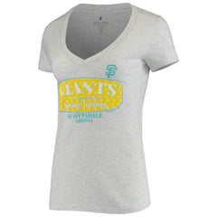San Francisco Giants Soft as a Grape Women's Spring Training Tropical Banner T-Shirt - Heathered Gray