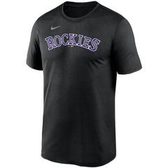 Colorado Rockies Wordmark Legend Performance T-Shirt - Black | Nike