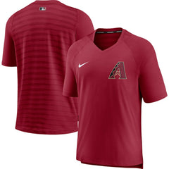 Arizona Diamondbacks Authentic Collection Pregame Performance V-Neck T-Shirt - Red | Nike