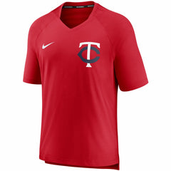 Minnesota Twins Authentic Collection Pregame Performance V-Neck T-Shirt - Red | Nike