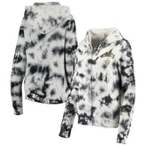 New Orleans Saints New Era Women's Tie Dye Fleece Full-Zip Hoodie - Black online