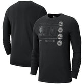 Philadelphia 76ers Courtside Chrome Long Sleeve T-Shirt - Black | Nike for sale