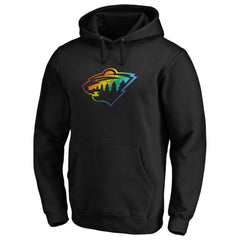 Minnesota Wild Team Pride Logo Pullover Hoodie Black
