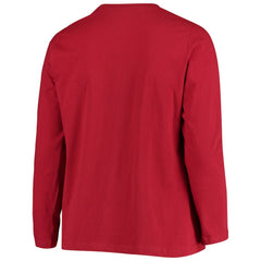 Arizona Cardinals Women's Plus Size Primary Logo Long Sleeve Scoop Neck T-Shirt - Cardinal outlet