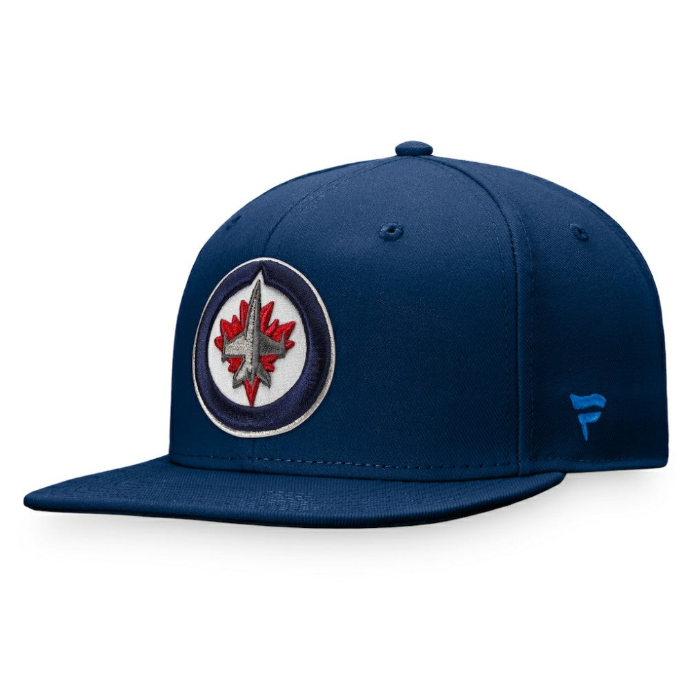 Winnipeg Jets Fanatics Core Primary Logo Fitted Hat Navy