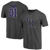 Colorado Rockies Father's Day Greatest Dad Tri-Blend T-Shirt - Black