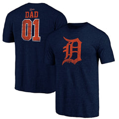 Detroit Tigers Father's Day Greatest Dad Tri-Blend T-Shirt - Navy