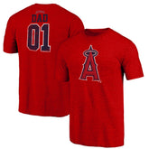 Los Angeles Angels Father's Day Greatest Dad Tri-Blend T-Shirt - Red