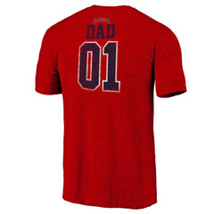 Los Angeles Angels Father's Day Greatest Dad Tri-Blend T-Shirt - Red