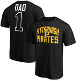 Pittsburgh Pirates Father's Day #1 Dad T-Shirt - Black