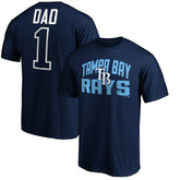 Tampa Bay Rays Father's Day #1 Dad T-Shirt - Navy