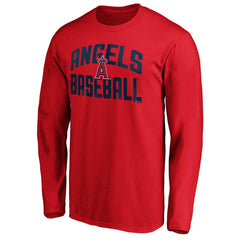 Los Angeles Angels Father's Day #1 Dad Long Sleeve T-Shirt - Red